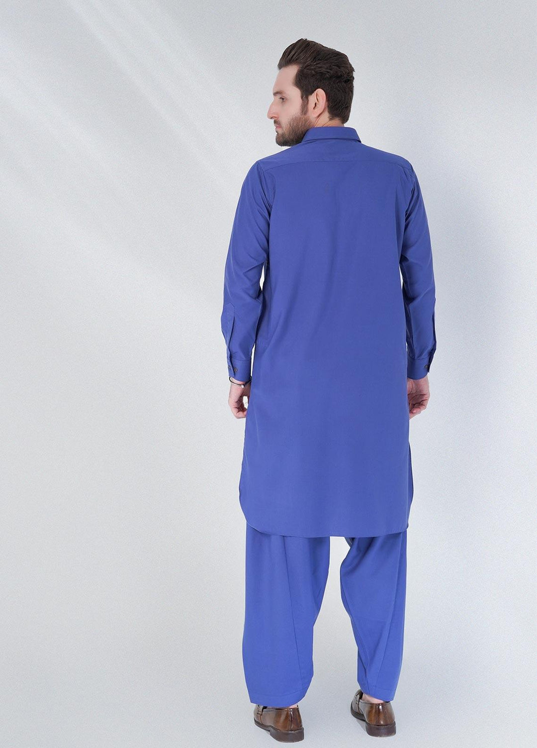 Brands & Blends Cotton Formal Shalwar Kameez for Men -  D#08 Royal Blue
