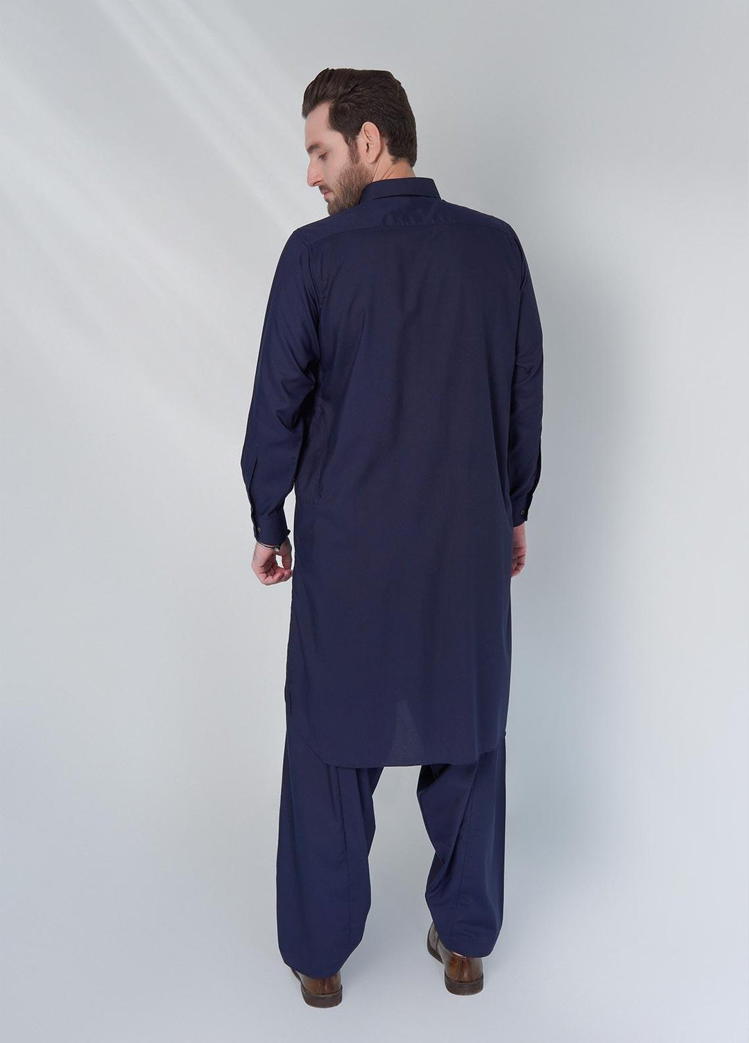 Brands & Blends Cotton Formal Shalwar Kameez for Men -  D#10 Navy Blue