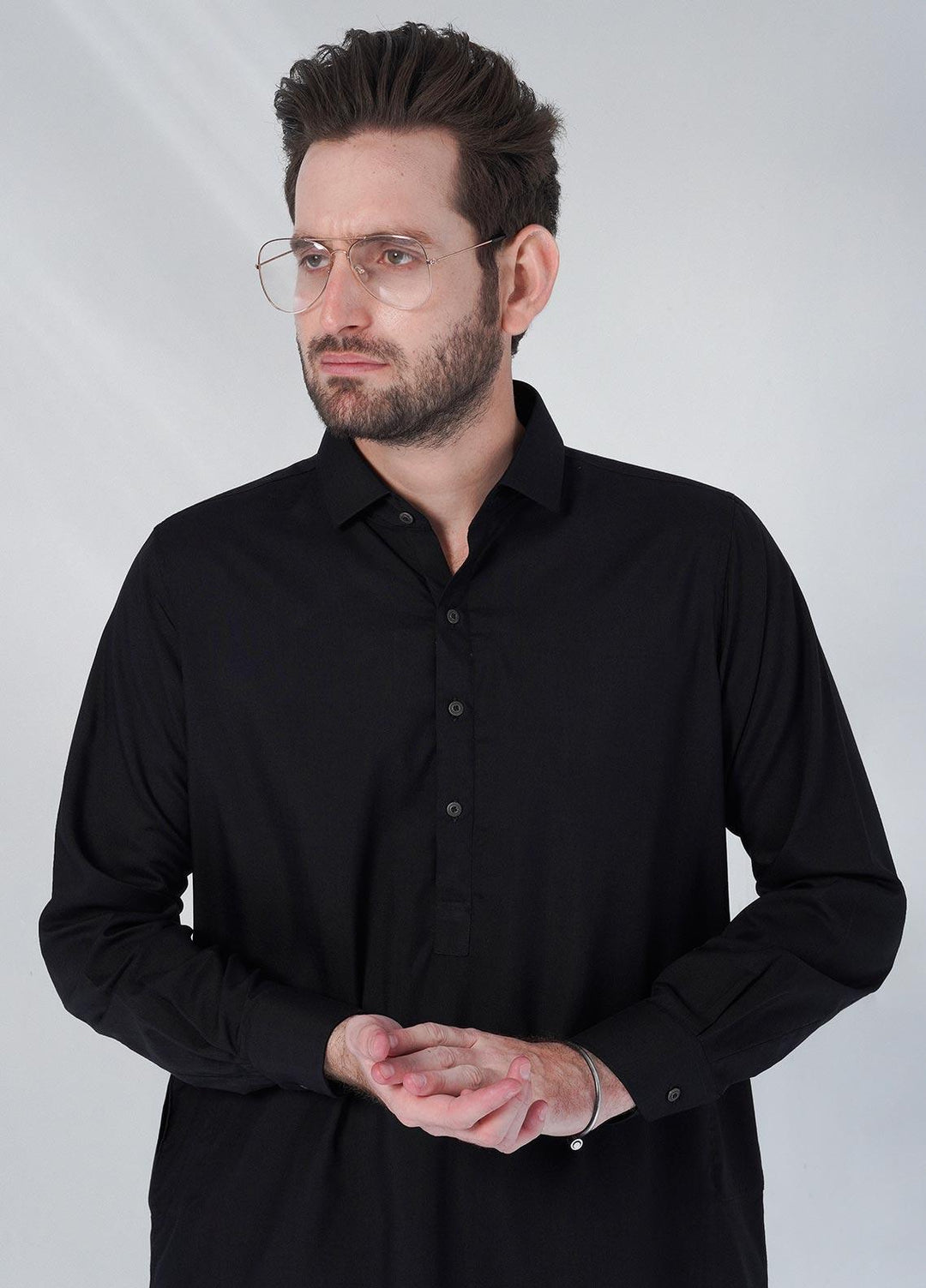 Brands & Blends Cotton Formal Shalwar Kameez for Men -  D#11 Black