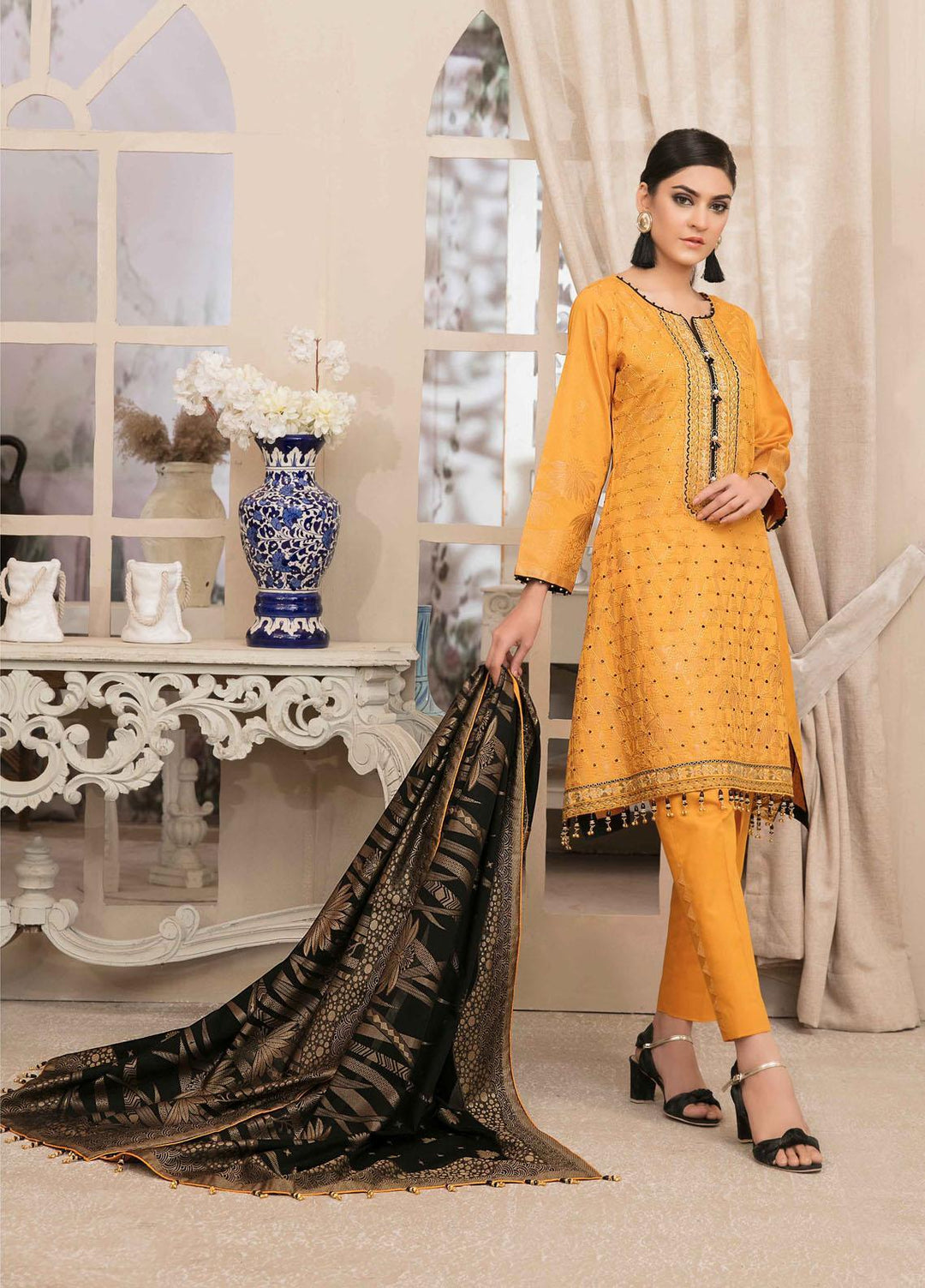 Mentonia by Riaz Arts Embroidered Banarsi Suits Unstitched 3 Piece RA21MB 03 - Summer Collection