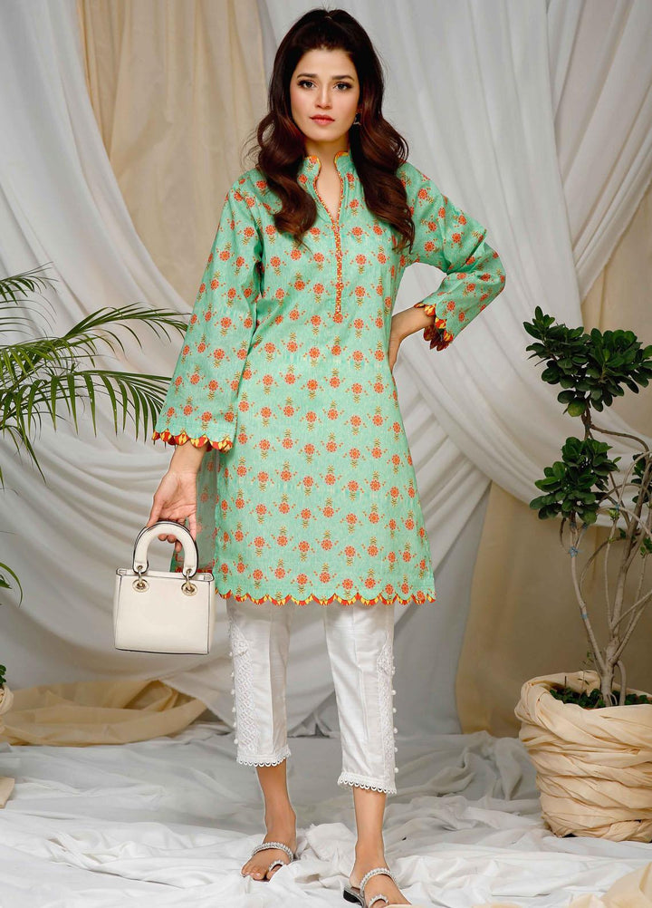 Modest Pret  Lawn Shirt Floral fantasy W99-Green