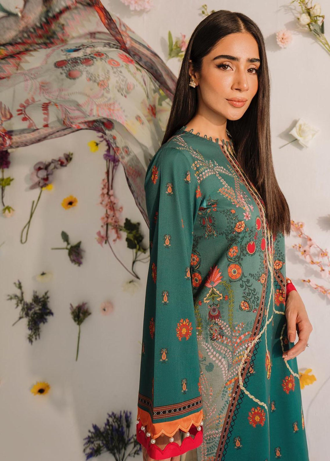 Meraki by Asifa & Nabeel Printed Lawn Suits Unstitched 2 Piece AN23M MKL-03 - Summer Collection