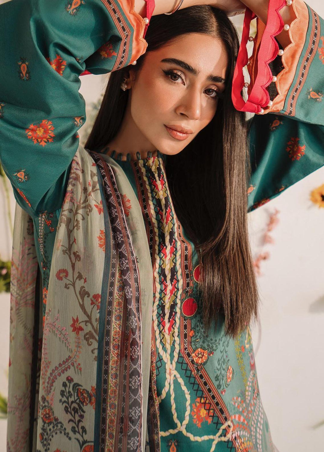 Meraki by Asifa & Nabeel Printed Lawn Suits Unstitched 2 Piece AN23M MKL-03 - Summer Collection