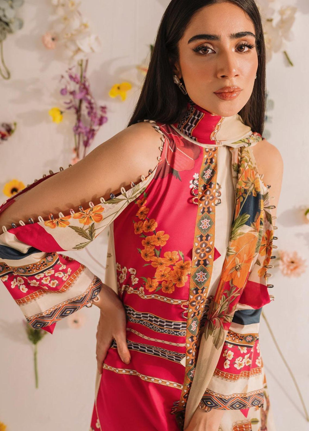 Meraki by Asifa & Nabeel Printed Lawn Suits Unstitched 2 Piece AN23M MKL-06 - Summer Collection