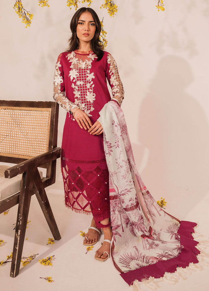 Meraki by Asifa & Nabeel Embroidered Lawn Suits Unstitched 3 Piece AN23M MKL-07 - Summer Collection