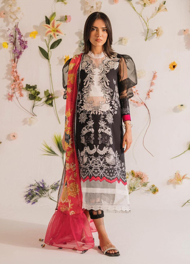 Meraki by Asifa & Nabeel Embroidered Lawn Suits Unstitched 3 Piece AN23M MKL-08 - Summer Collection