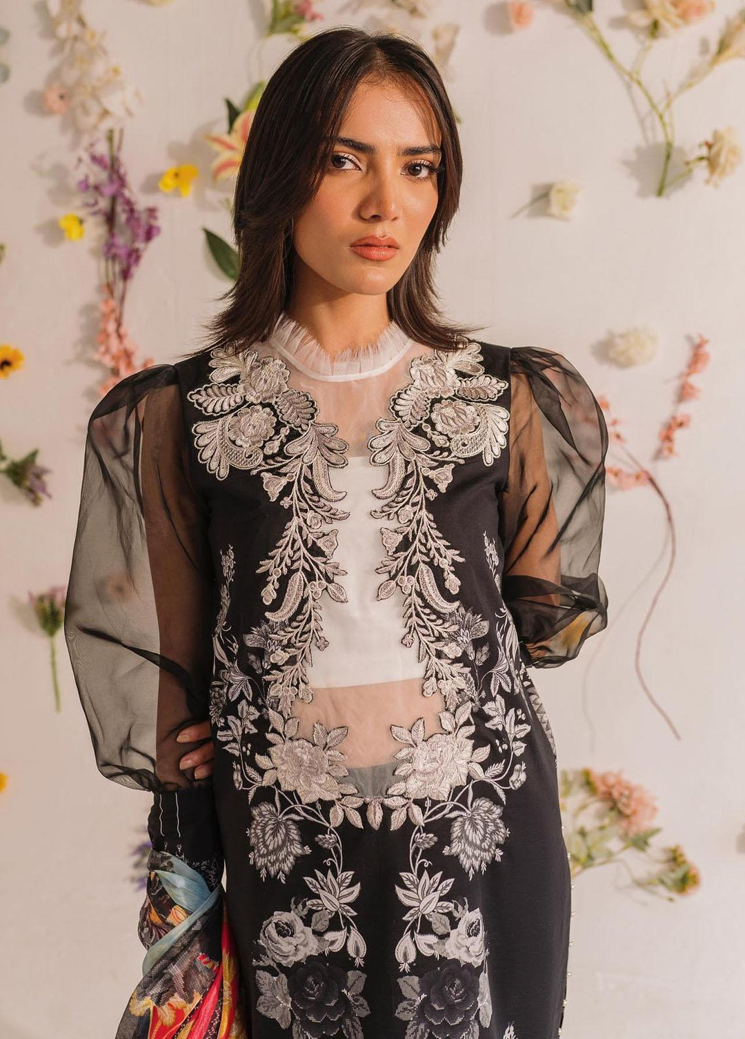 Meraki by Asifa & Nabeel Embroidered Lawn Suits Unstitched 3 Piece AN23M MKL-08 - Summer Collection