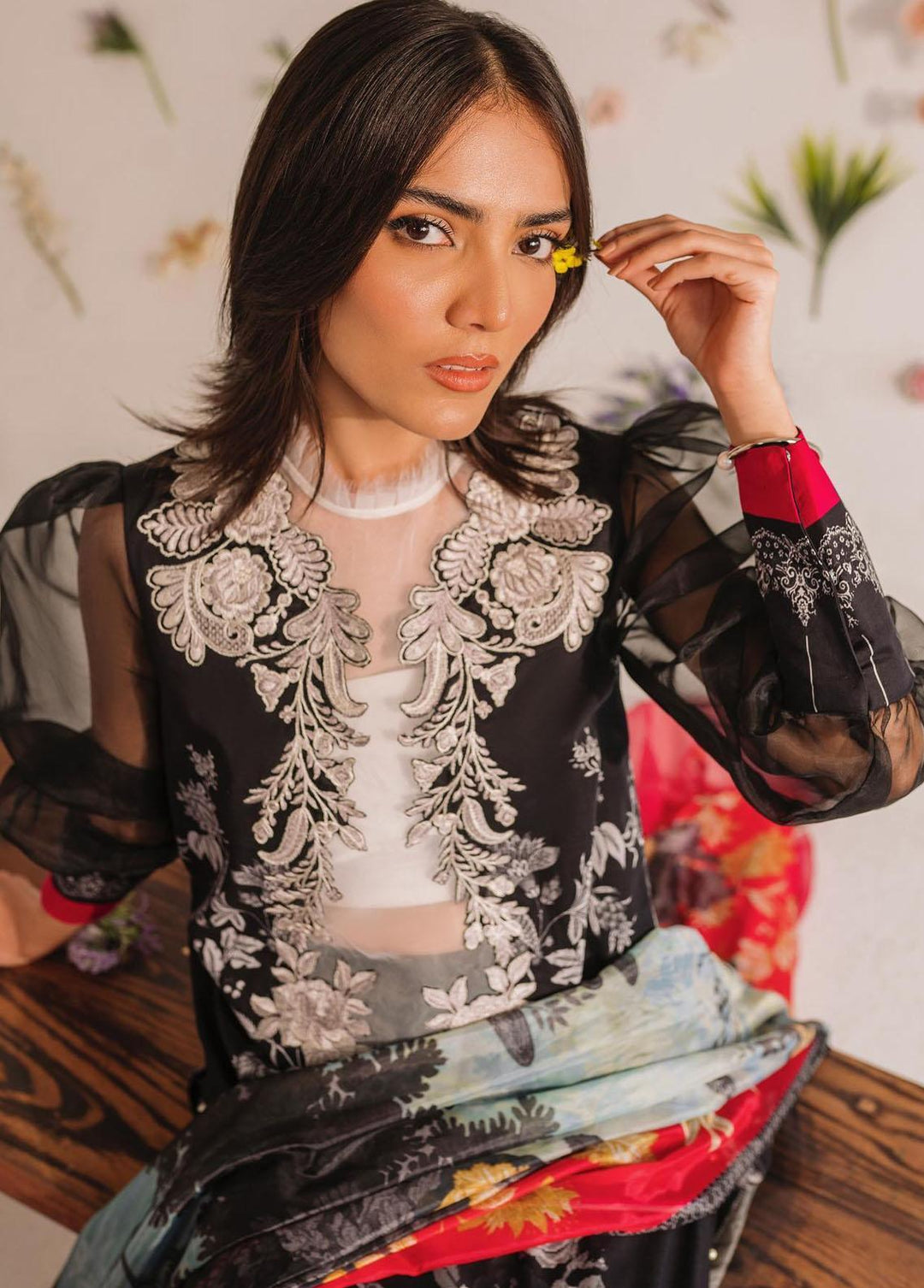 Meraki by Asifa & Nabeel Embroidered Lawn Suits Unstitched 3 Piece AN23M MKL-08 - Summer Collection