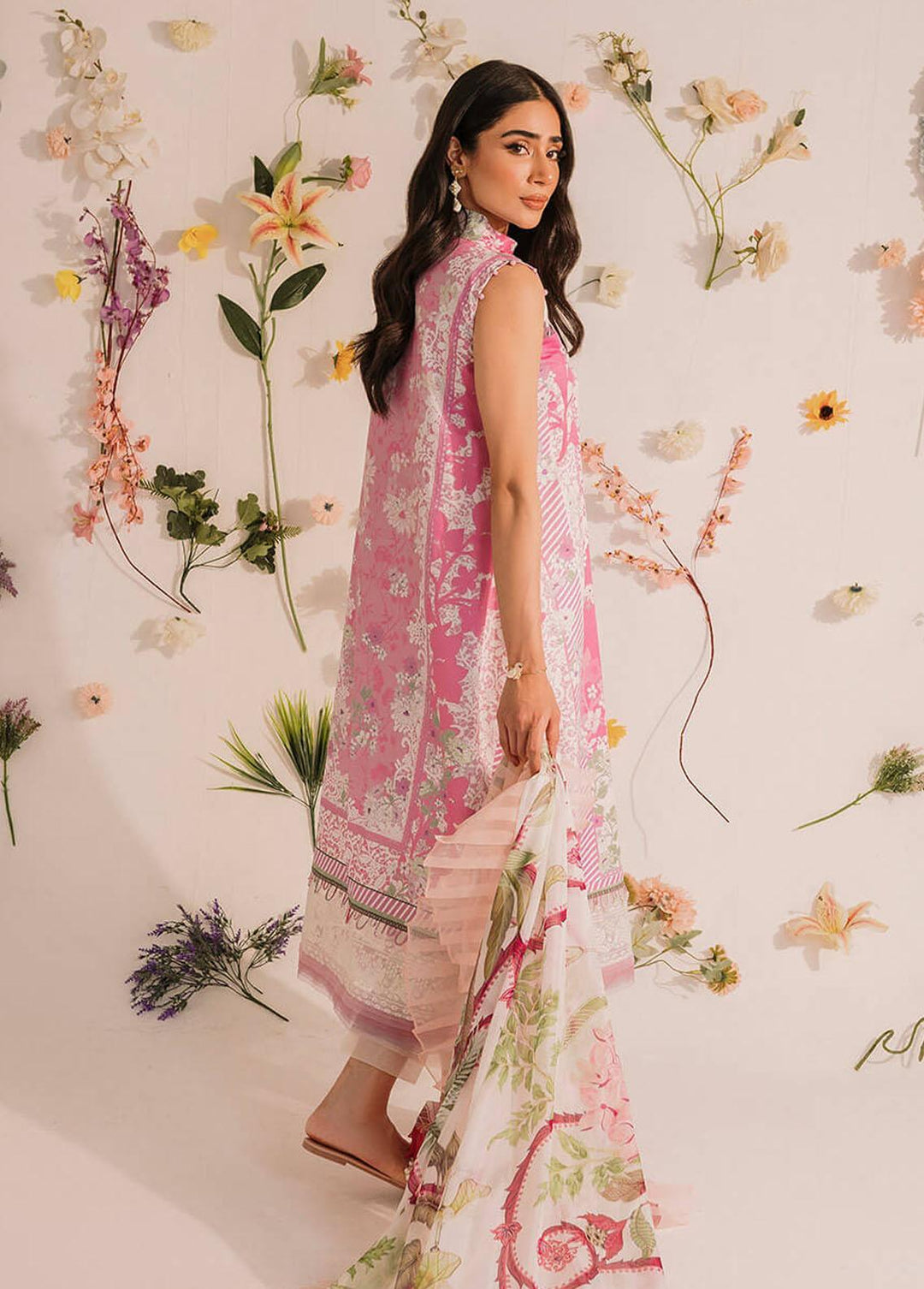 Meraki by Asifa & Nabeel Embroidered Lawn Suits Unstitched 3 Piece AN23M MKL-09 - Summer Collection