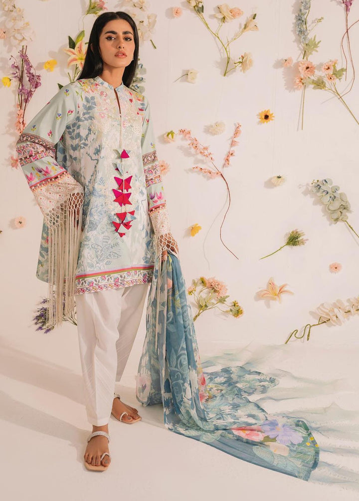 Meraki by Asifa & Nabeel Embroidered Lawn Suits Unstitched 3 Piece AN23M MKL-10 - Summer Collection