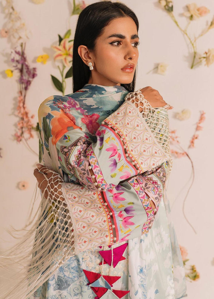 Meraki by Asifa & Nabeel Embroidered Lawn Suits Unstitched 3 Piece AN23M MKL-10 - Summer Collection