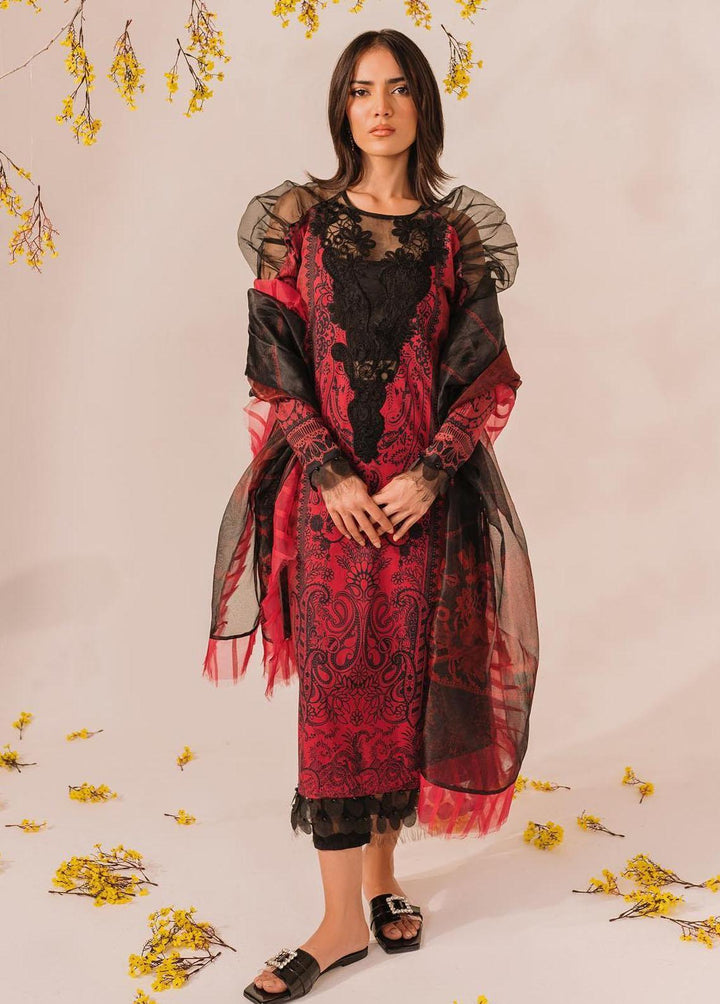 Meraki by Asifa & Nabeel Embroidered Lawn Suits Unstitched 3 Piece AN23M MKL-11 - Summer Collection