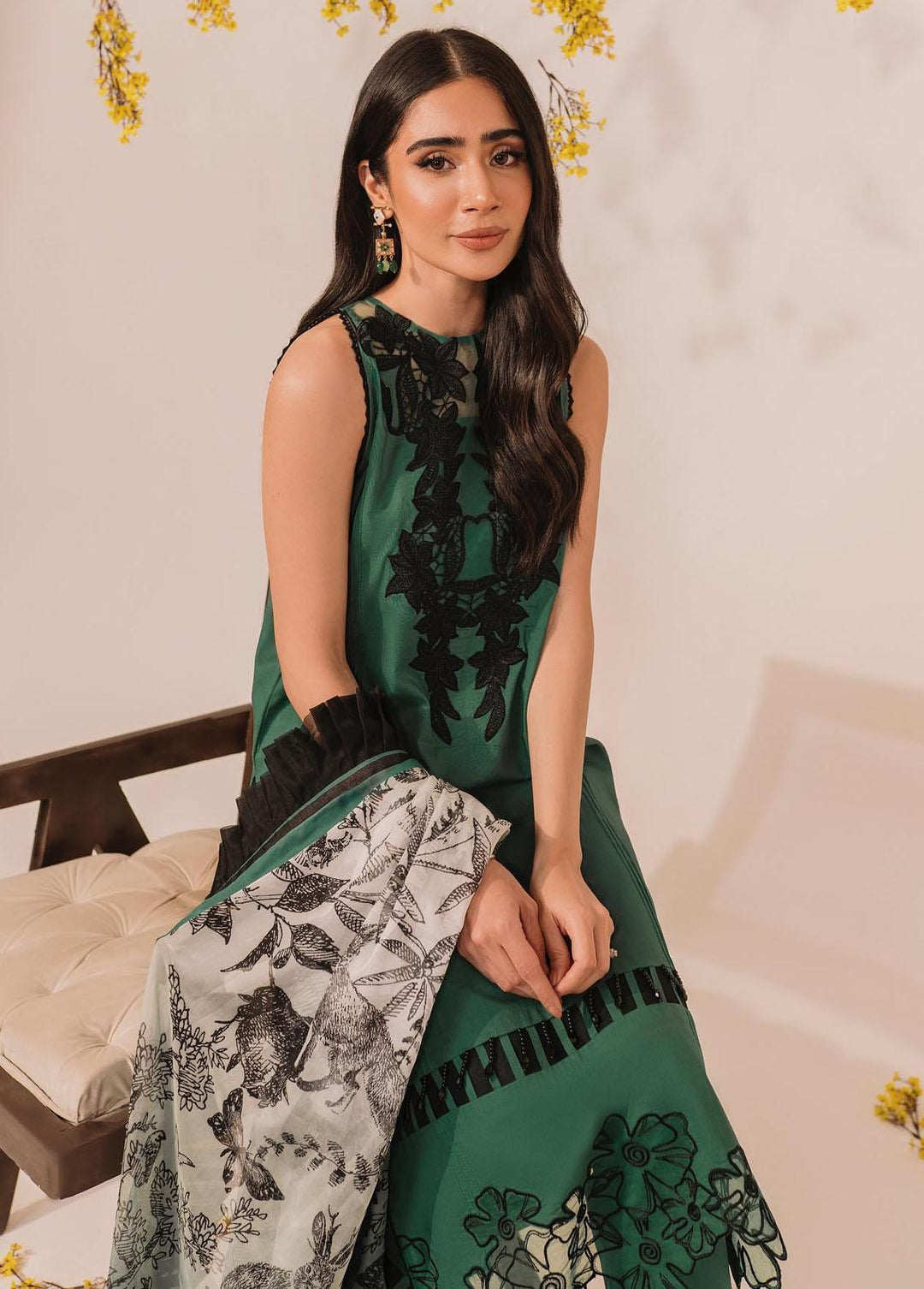 Meraki by Asifa & Nabeel Embroidered Lawn Suits Unstitched 3 Piece AN23M MKL-13 - Summer Collection