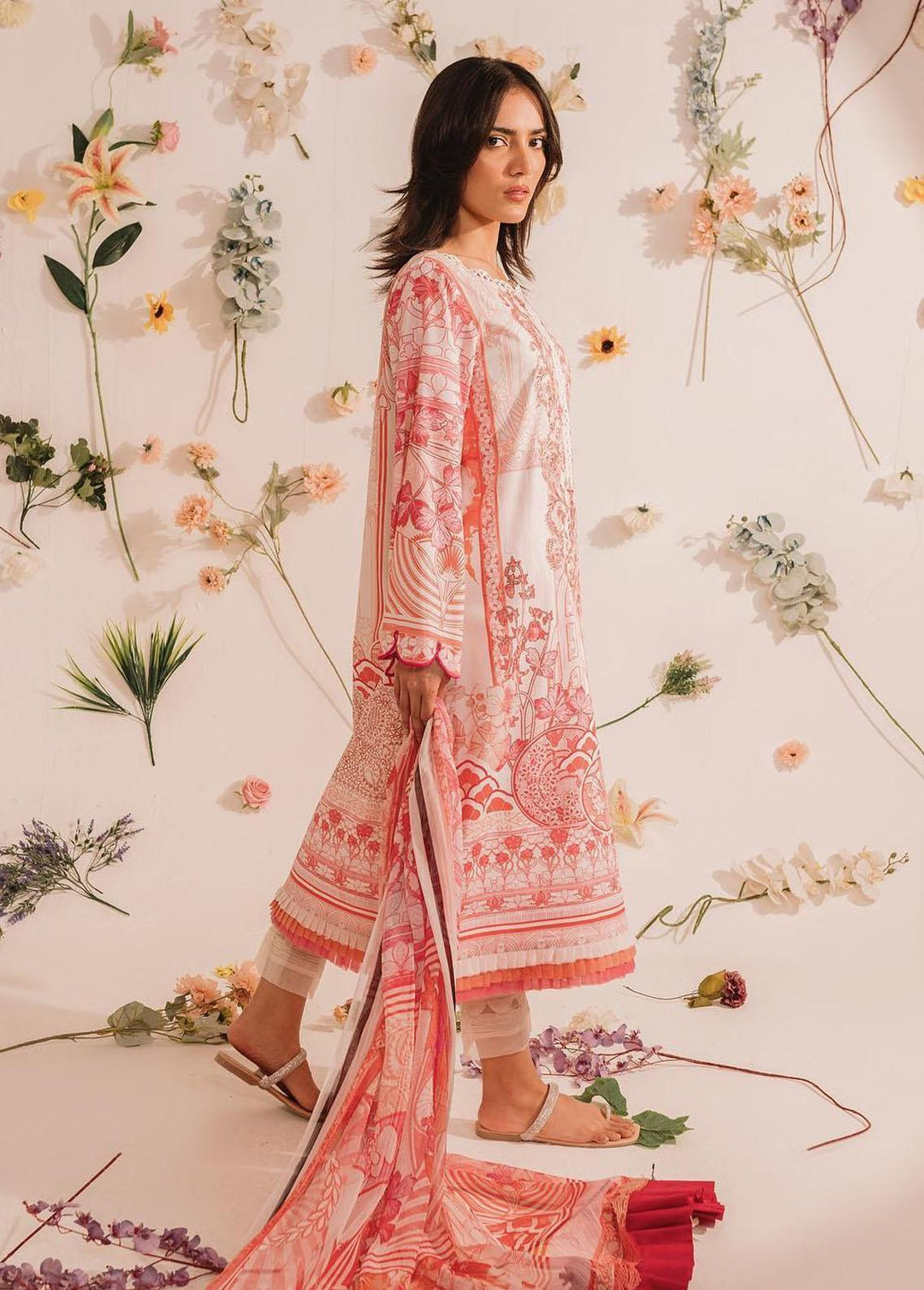 Meraki by Asifa & Nabeel Printed Lawn Suits Unstitched 3 Piece AN23M MKL-15 - Summer Collection