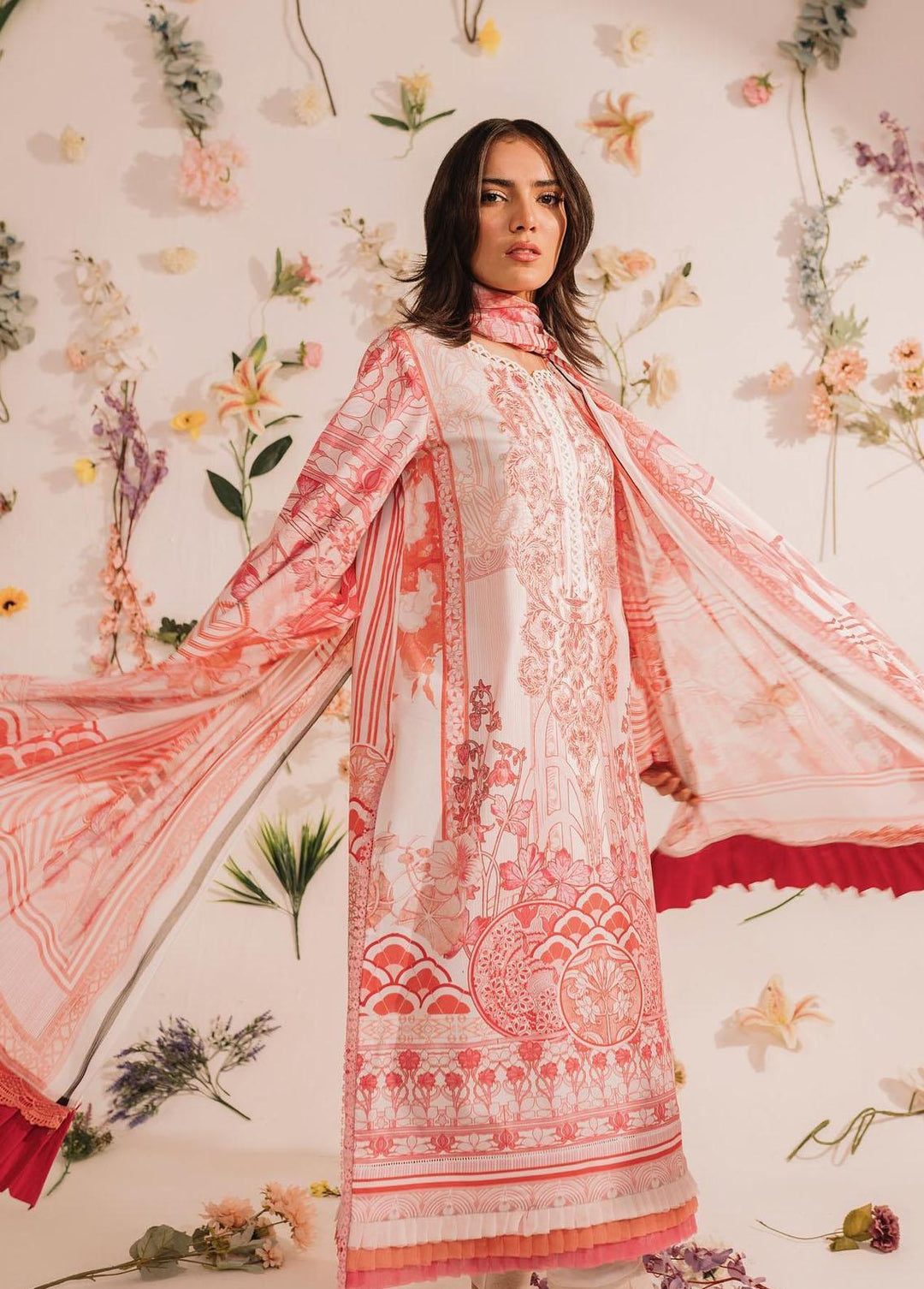 Meraki by Asifa & Nabeel Printed Lawn Suits Unstitched 3 Piece AN23M MKL-15 - Summer Collection