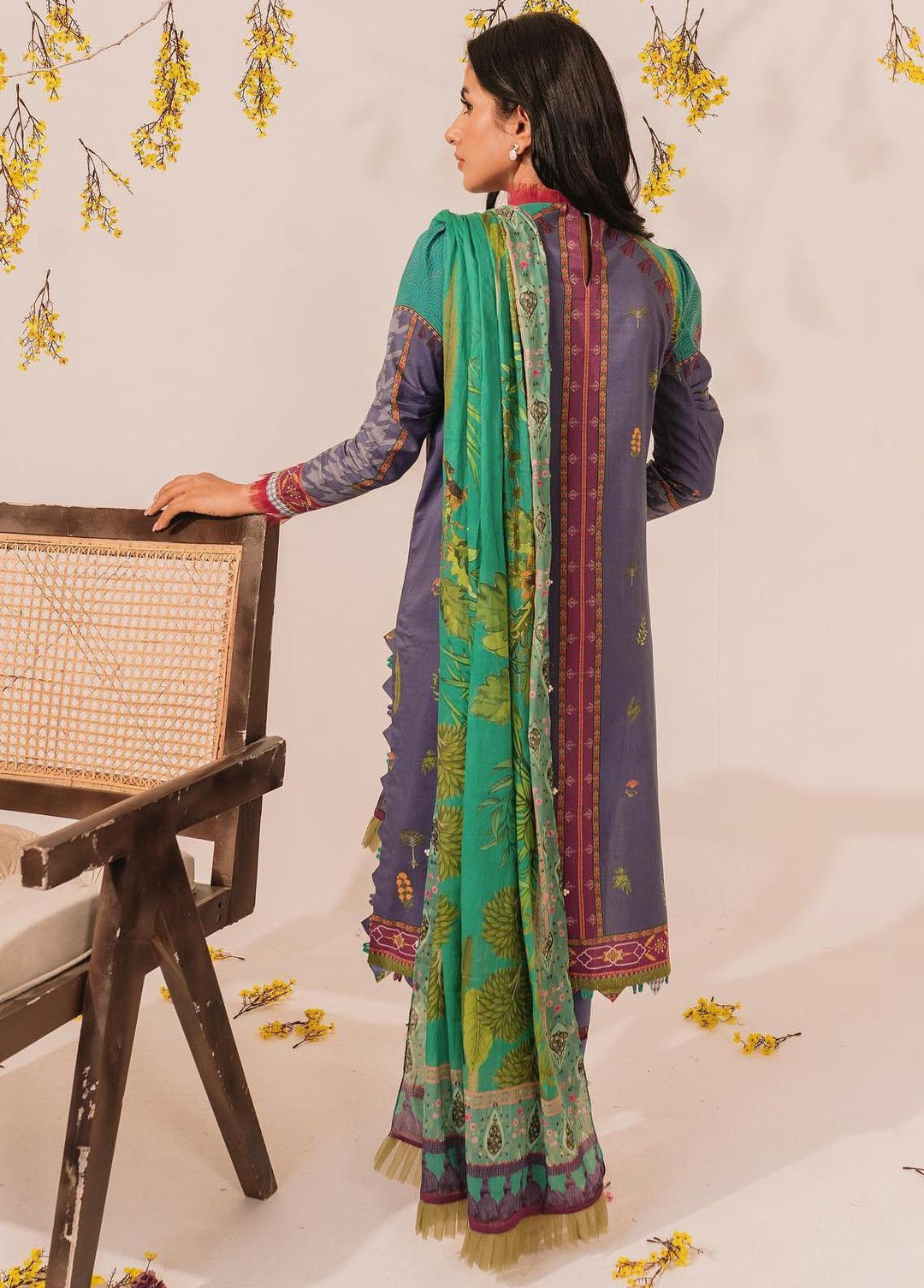 Meraki by Asifa & Nabeel Printed Lawn Suits Unstitched 2 Piece AN23M MKL-16 - Summer Collection
