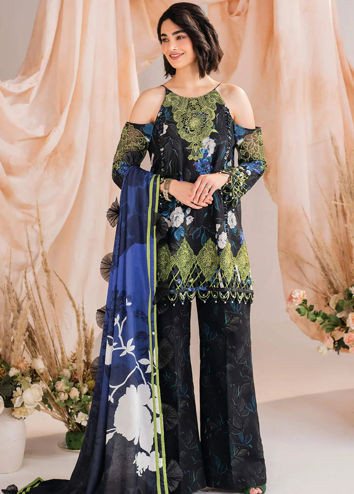 Meraki By Asifa And Nabeel Embroidered Khaddar Suit Unstitched 3 Piece AN24MW MW-02 Midnight - Winter Collection