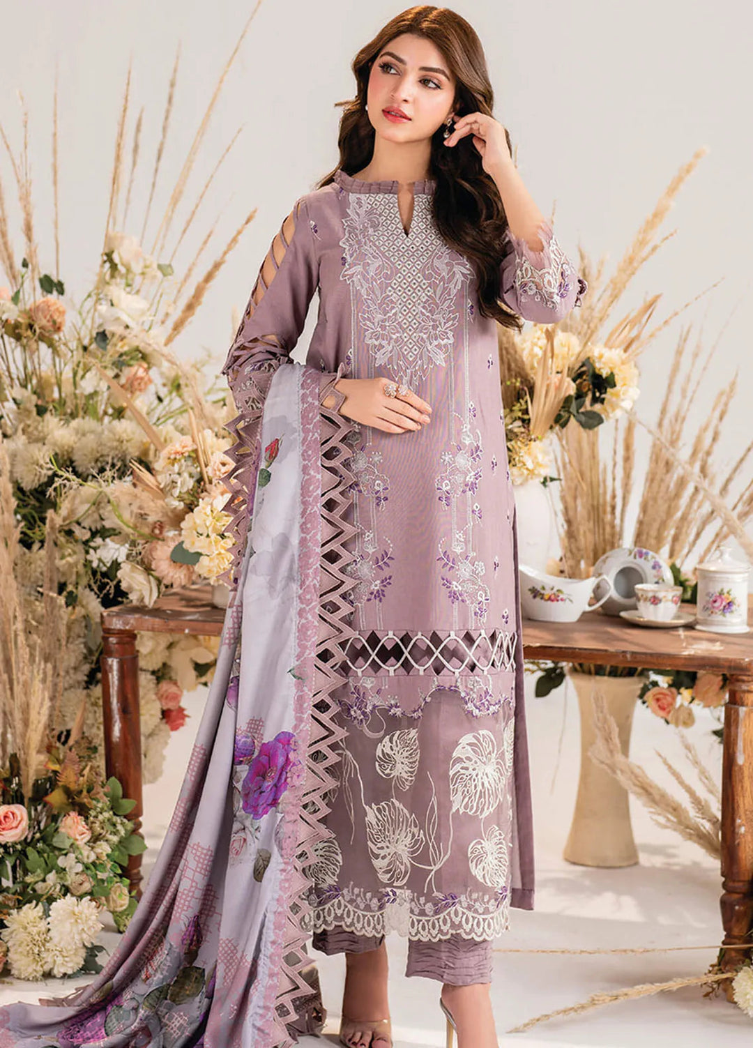 Meraki By Asifa And Nabeel Embroidered Khaddar Suit Unstitched 3 Piece AN24MW MW-04 Sombre - Winter Collection