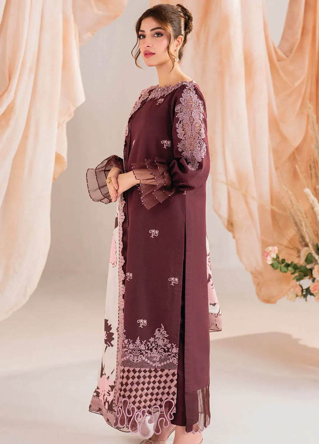 Meraki By Asifa And Nabeel Embroidered Khaddar Suit Unstitched 3 Piece AN24MW MW-12 Elysian - Winter Collection