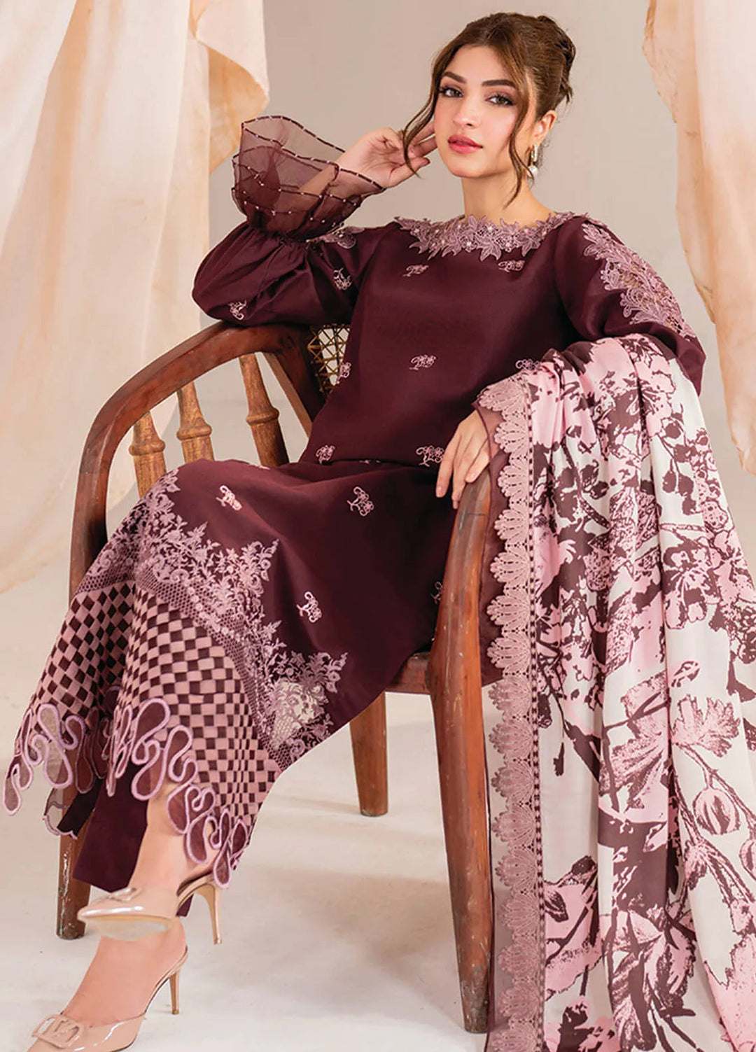 Meraki By Asifa And Nabeel Embroidered Khaddar Suit Unstitched 3 Piece AN24MW MW-12 Elysian - Winter Collection