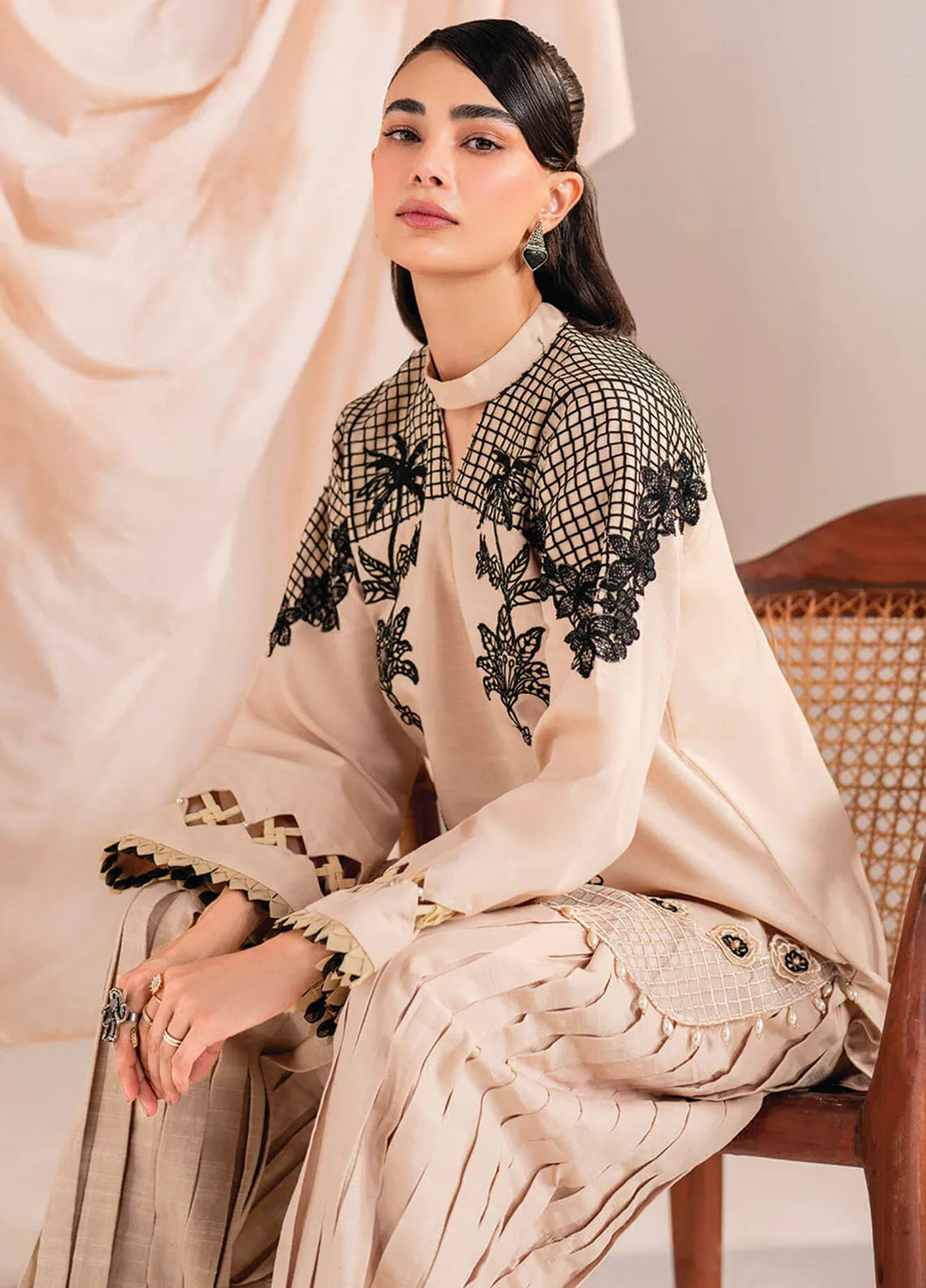 Meraki By Asifa And Nabeel Embroidered Khaddar Suit Unstitched 3 Piece AN24MW MW-13 Cascade - Winter Collection