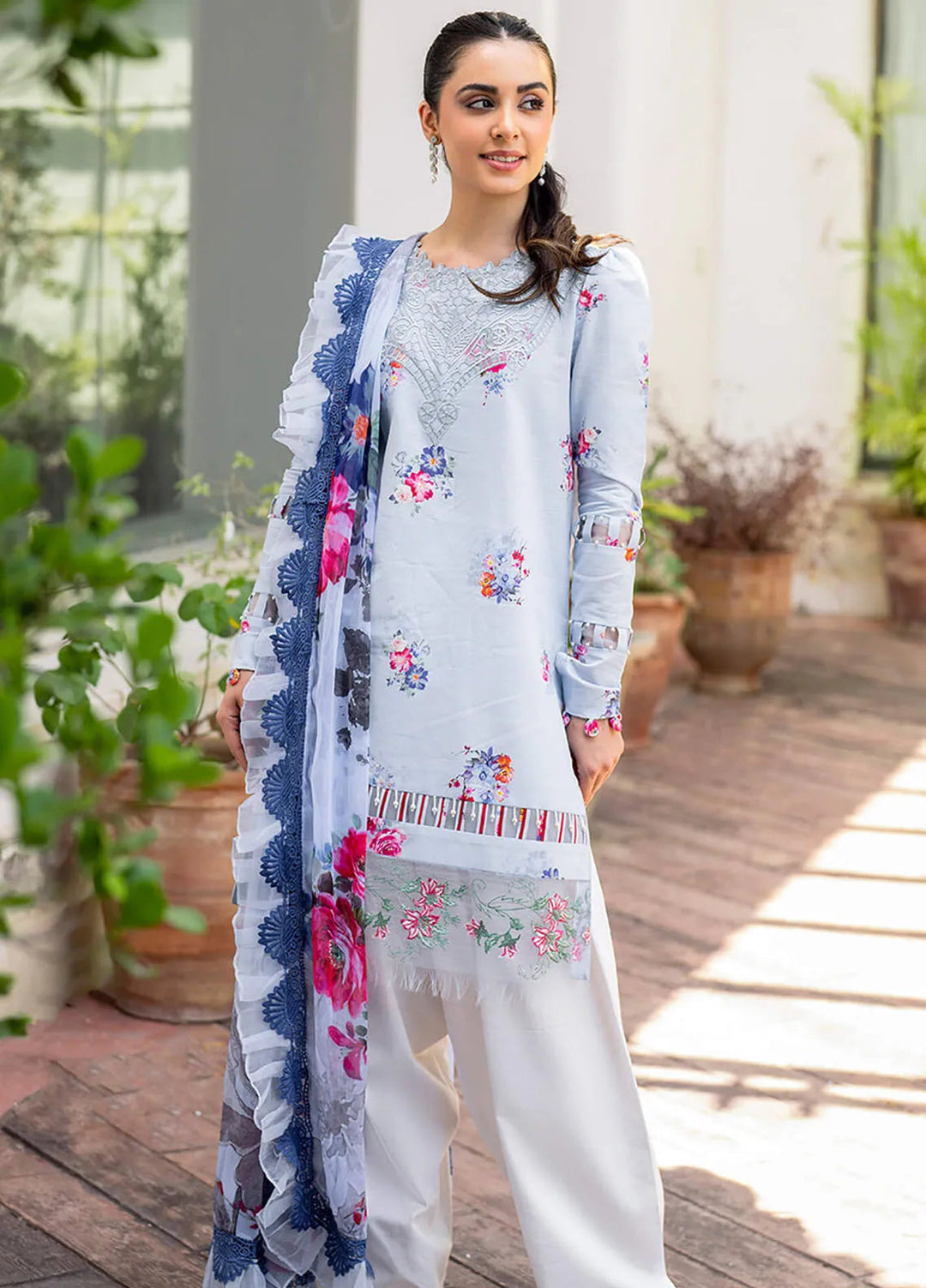 Meraki By Asifa and Nabeel Embroidered Lawn Suits Unstitched 3 Piece AN24M2 MK-03 Pankh - Summer Collection