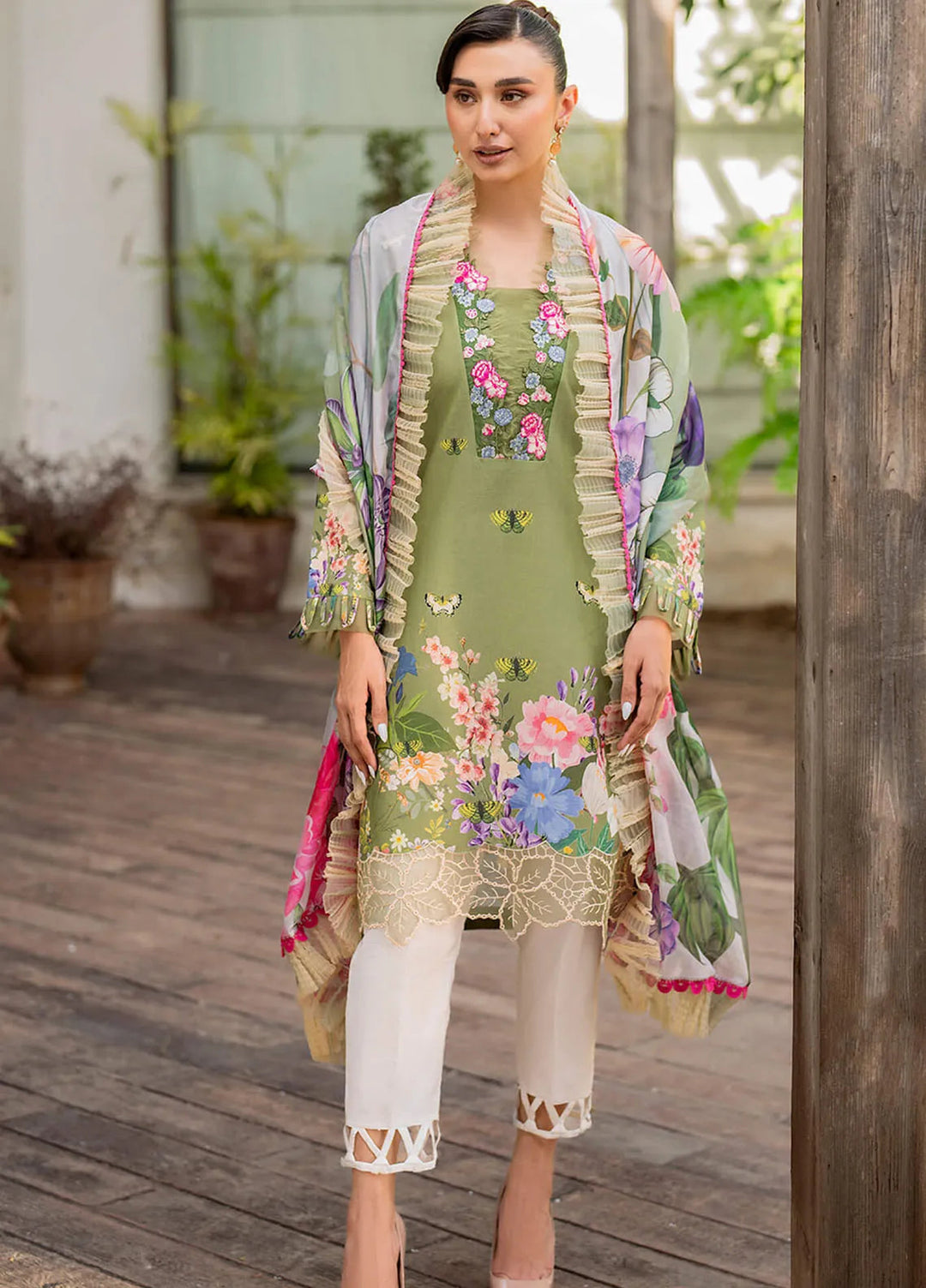 Meraki By Asifa and Nabeel Embroidered Lawn Suits Unstitched 3 Piece AN24M2 MK-07 Meyna - Summer Collection