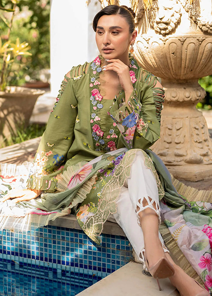 Meraki By Asifa and Nabeel Embroidered Lawn Suits Unstitched 3 Piece AN24M2 MK-07 Meyna - Summer Collection