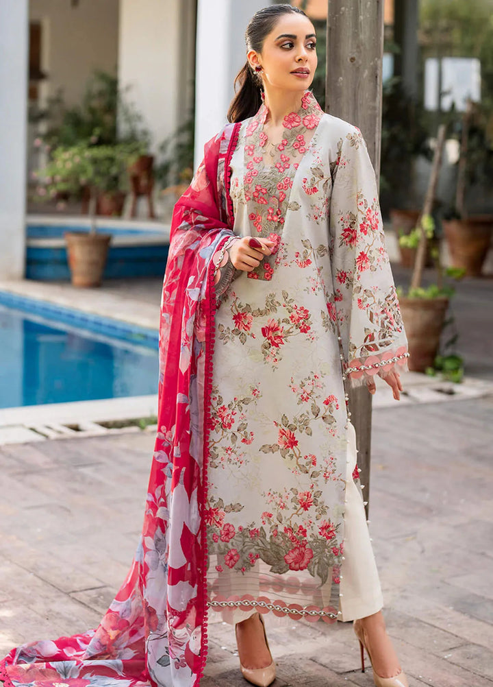 Meraki By Asifa and Nabeel Embroidered Lawn Suits Unstitched 3 Piece AN24M2 MK-08 Chambeli - Summer Collection