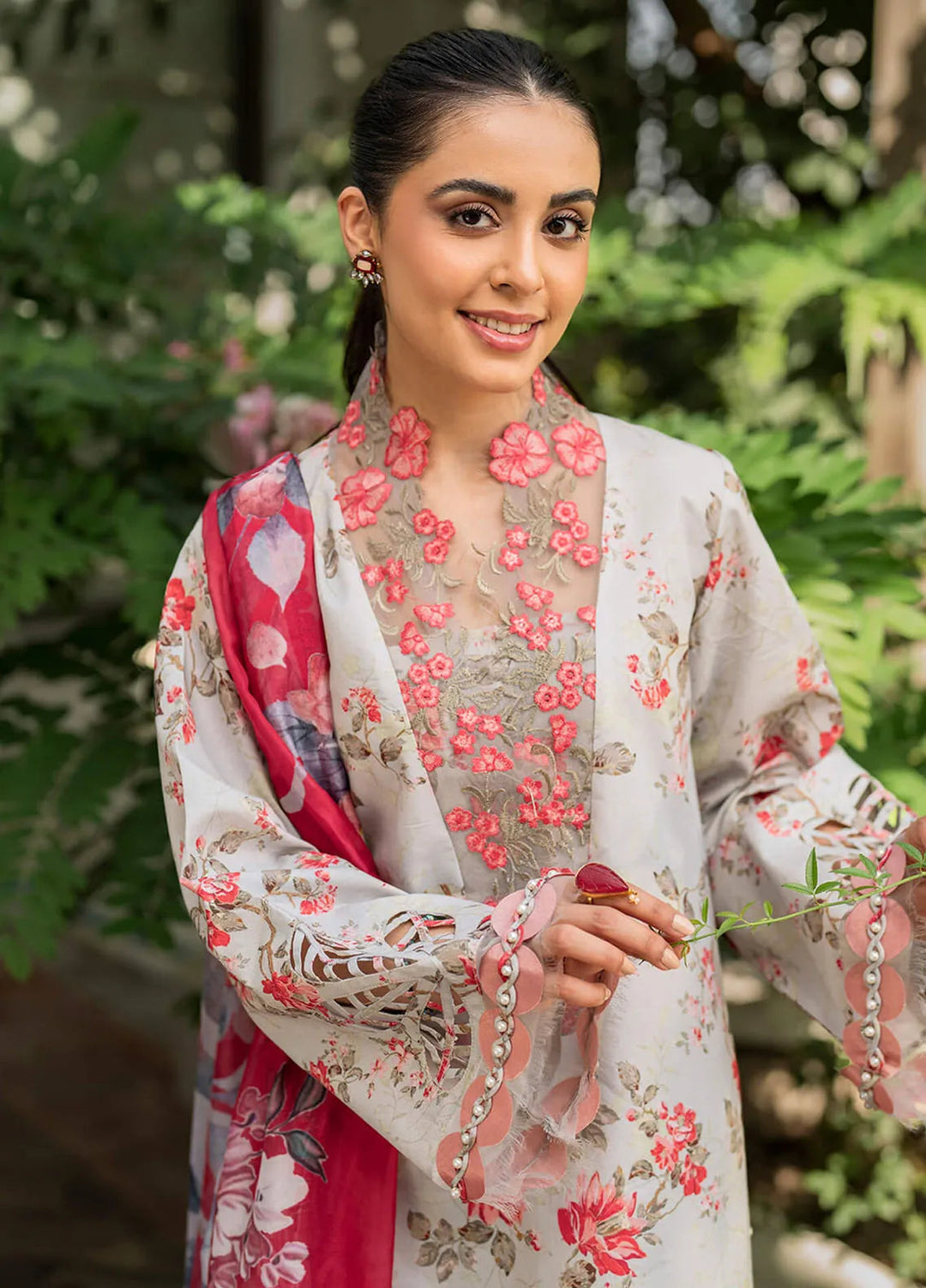 Meraki By Asifa and Nabeel Embroidered Lawn Suits Unstitched 3 Piece AN24M2 MK-08 Chambeli - Summer Collection