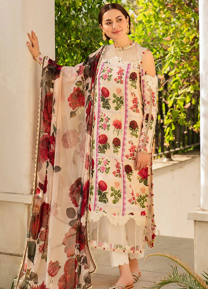 Meraki By Asifa and Nabeel Embroidered Lawn Suits Unstitched 3 Piece AN24M2 MK-09 Gulabo - Summer Collection