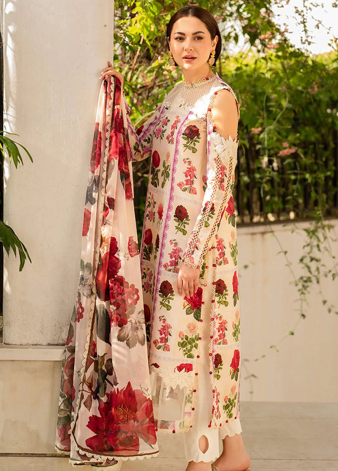 Meraki By Asifa and Nabeel Embroidered Lawn Suits Unstitched 3 Piece AN24M2 MK-09 Gulabo - Summer Collection