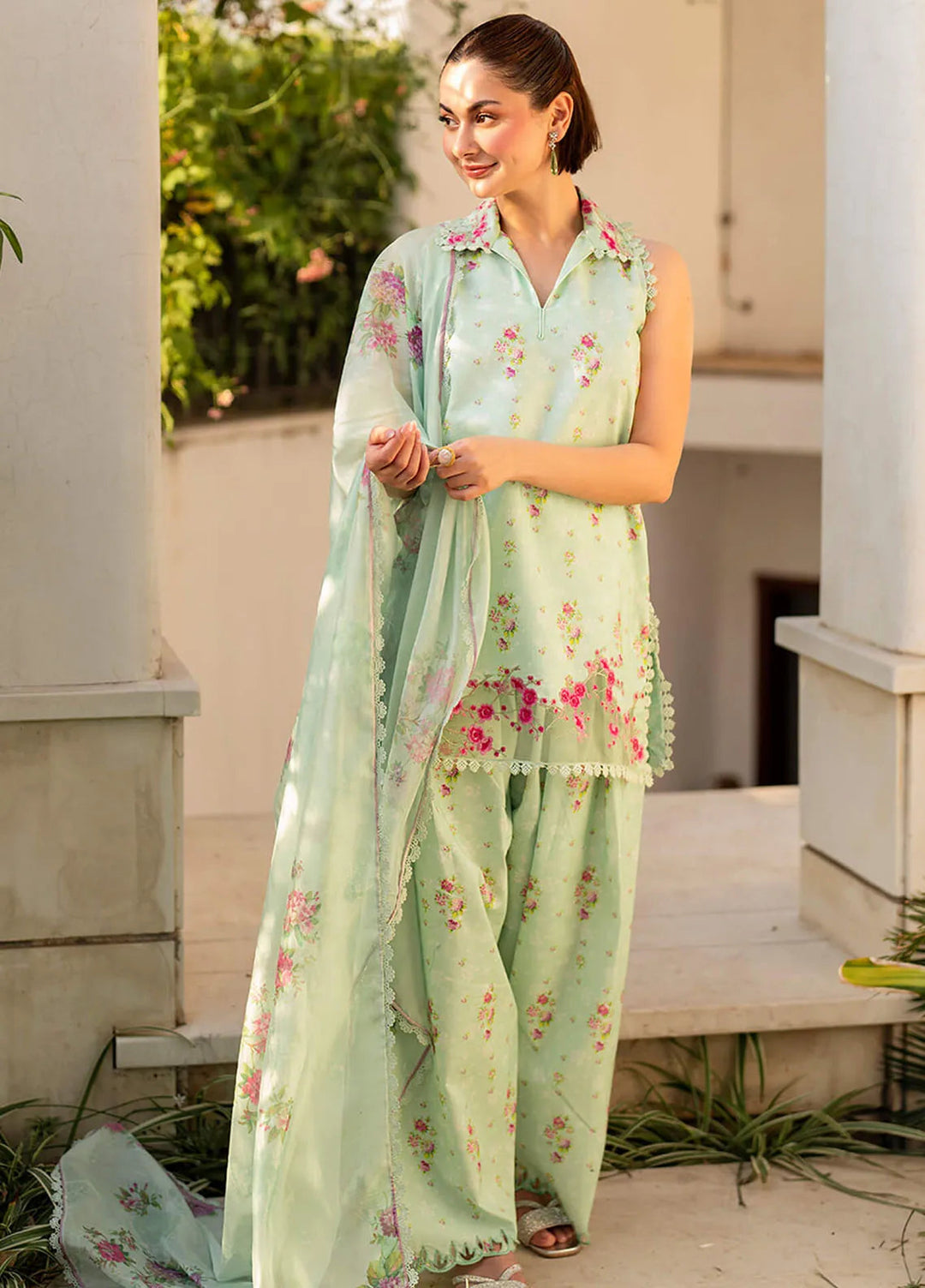 Meraki By Asifa and Nabeel Embroidered Lawn Suits Unstitched 3 Piece AN24M2 MK-11 Gul-e-Rana - Summer Collection