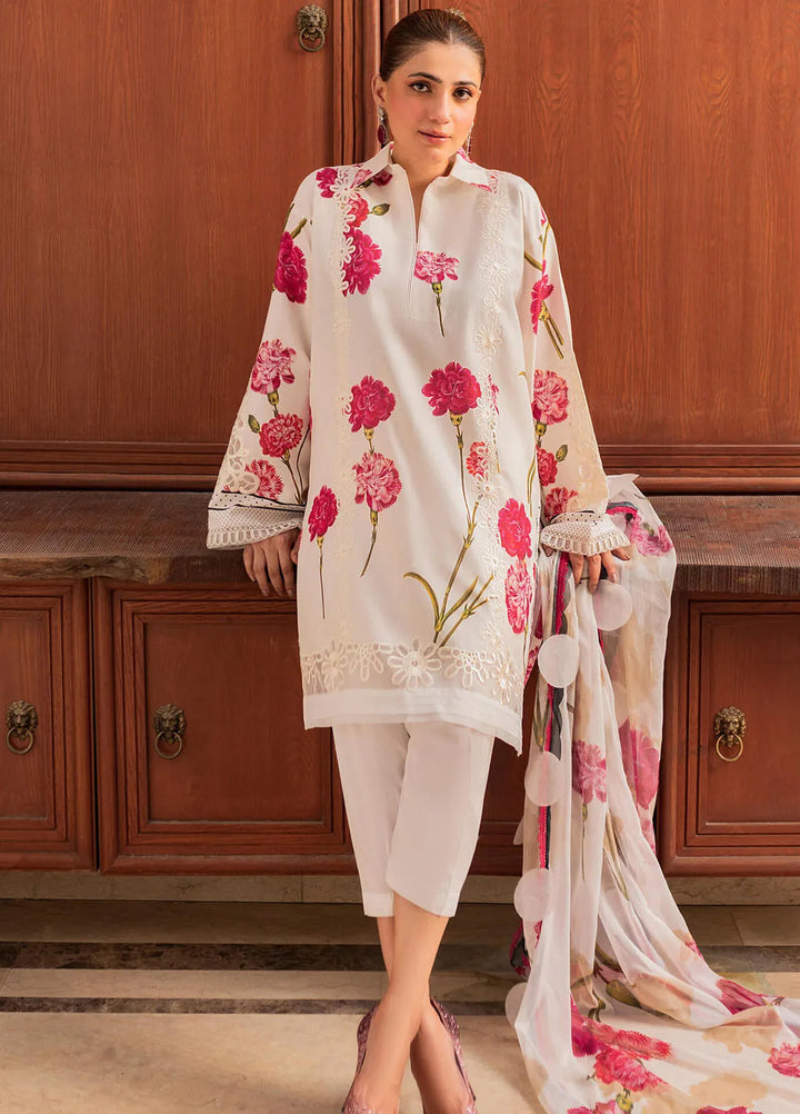 Meraki By Asifa and Nabeel Embroidered Lawn Suits Unstitched 3 Piece AN24M2 MK-12 Guldasta - Summer Collection