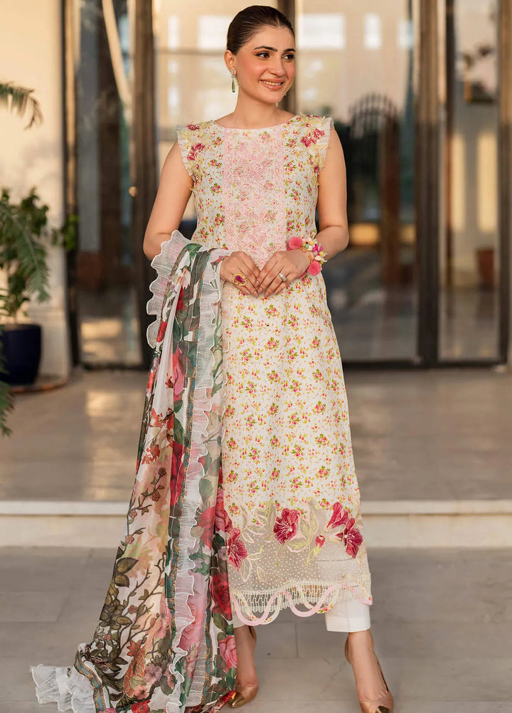Meraki By Asifa and Nabeel Embroidered Lawn Suits Unstitched 3 Piece AN24M2 MK-15 Gulnar - Summer Collection
