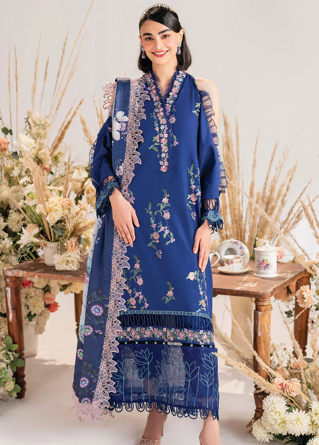 Meraki By Asifa And Nabeel Embroidered Viscose Suit Unstitched 3 Piece AN24MW MW-03 Frostbite - Winter Collection