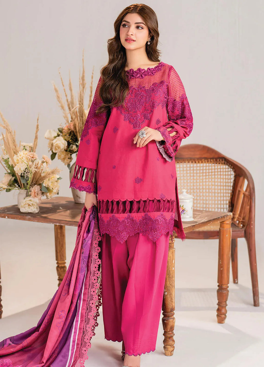 Meraki By Asifa And Nabeel Embroidered Viscose Suit Unstitched 3 Piece AN24MW MW-14 Essence - Winter Collection