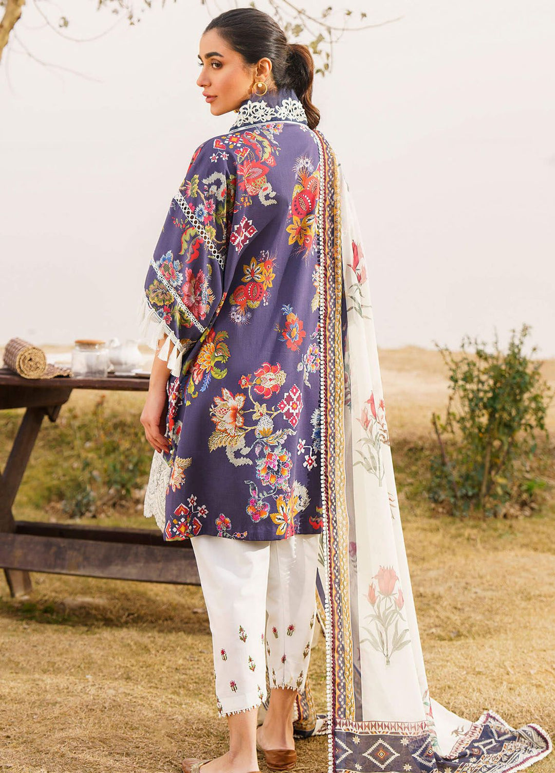 Meraki By Asifa Nabeel Embroidered Lawn Suits Unstitched 3 Piece AN24ML Alora - Spring Summer Collection