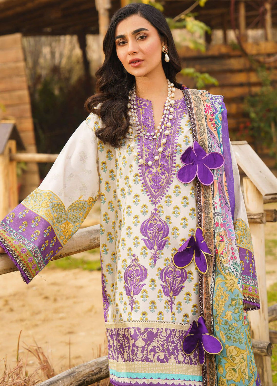 Meraki By Asifa Nabeel Embroidered Lawn Suits Unstitched 3 Piece AN24ML Alyssa - Spring Summer Collection