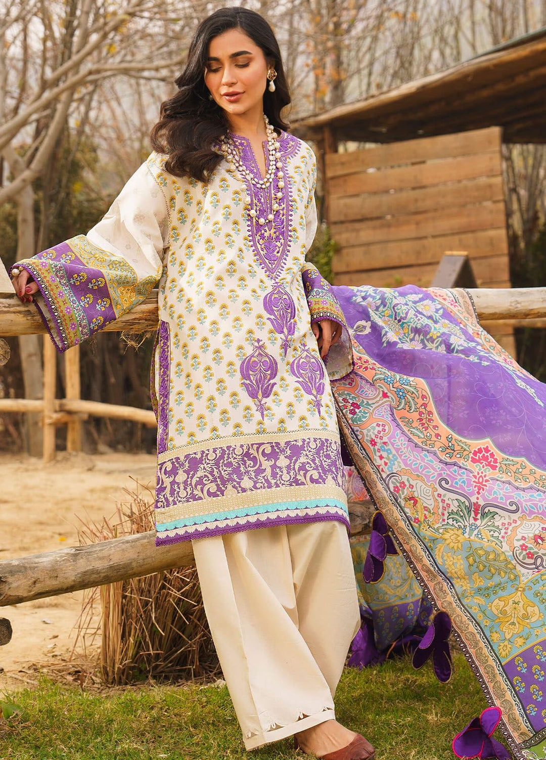 Meraki By Asifa Nabeel Embroidered Lawn Suits Unstitched 3 Piece AN24ML Alyssa - Spring Summer Collection