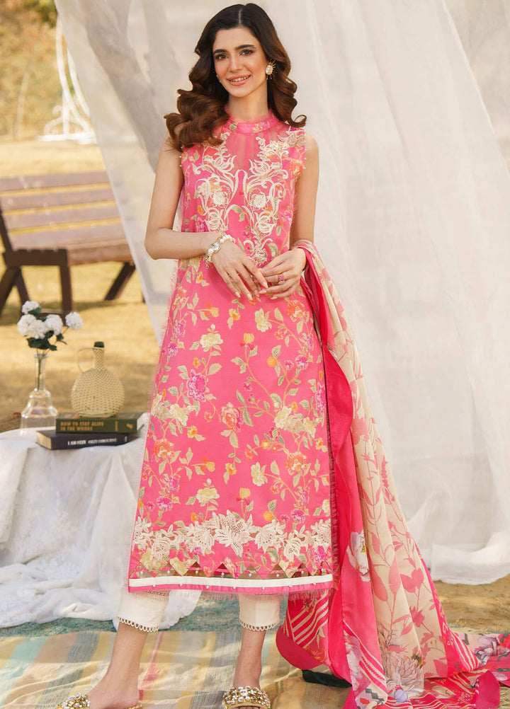 Meraki By Asifa Nabeel Embroidered Lawn Suits Unstitched 3 Piece AN24ML Anika - Spring Summer Collection