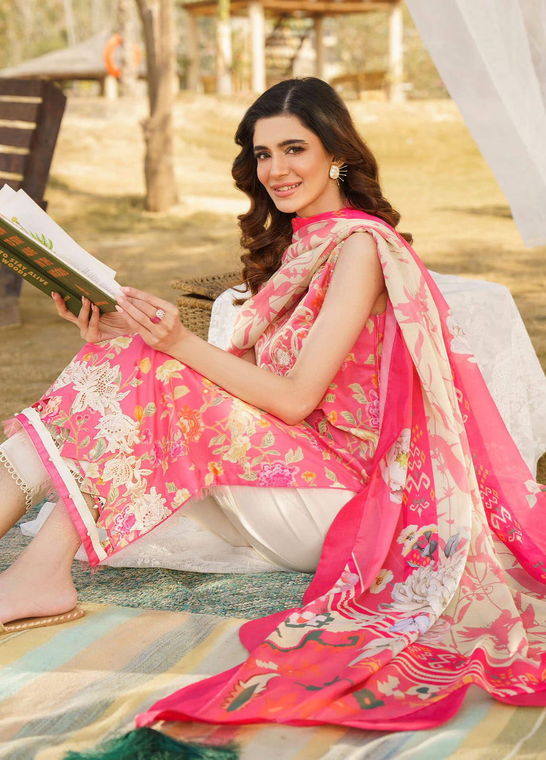 Meraki By Asifa Nabeel Embroidered Lawn Suits Unstitched 3 Piece AN24ML Anika - Spring Summer Collection