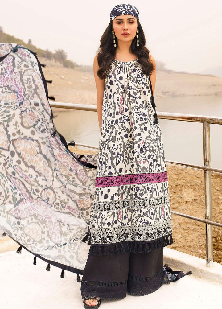 Meraki By Asifa Nabeel Embroidered Lawn Suits Unstitched 3 Piece AN24ML Begonia - Spring Summer Collection