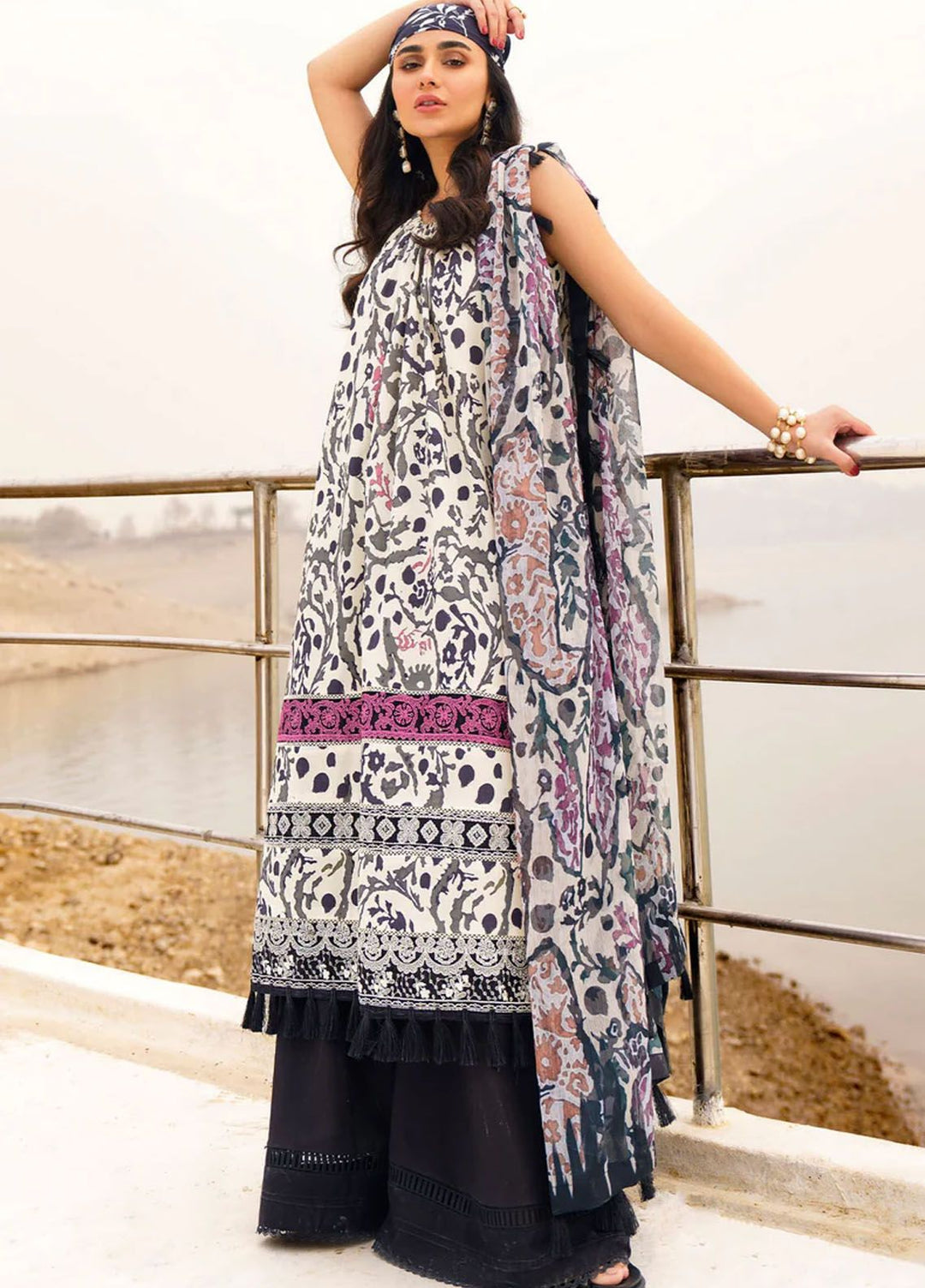 Meraki By Asifa Nabeel Embroidered Lawn Suits Unstitched 3 Piece AN24ML Begonia - Spring Summer Collection