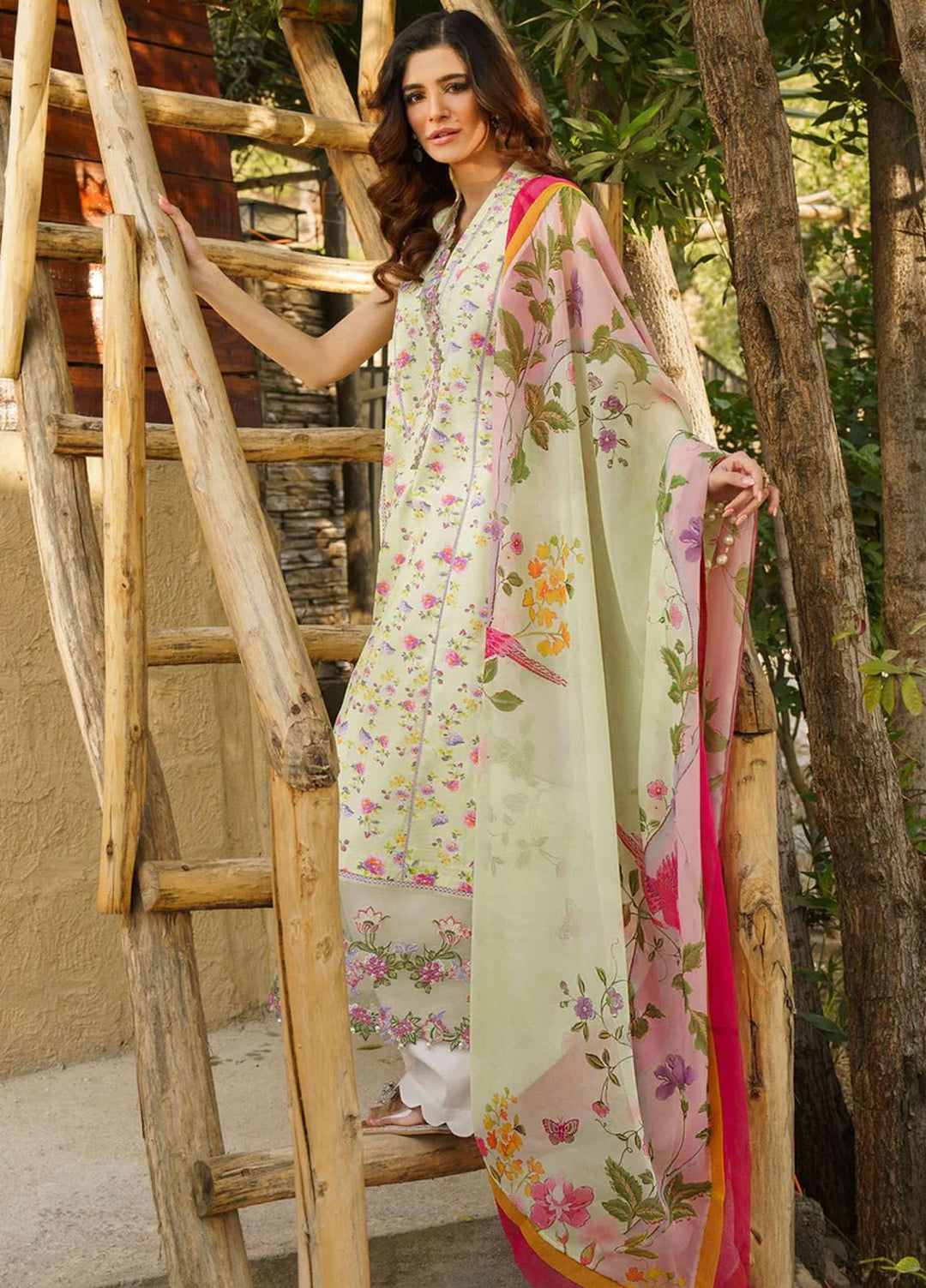 Meraki By Asifa Nabeel Embroidered Lawn Suits Unstitched 3 Piece AN24ML Chints - Spring Summer Collection