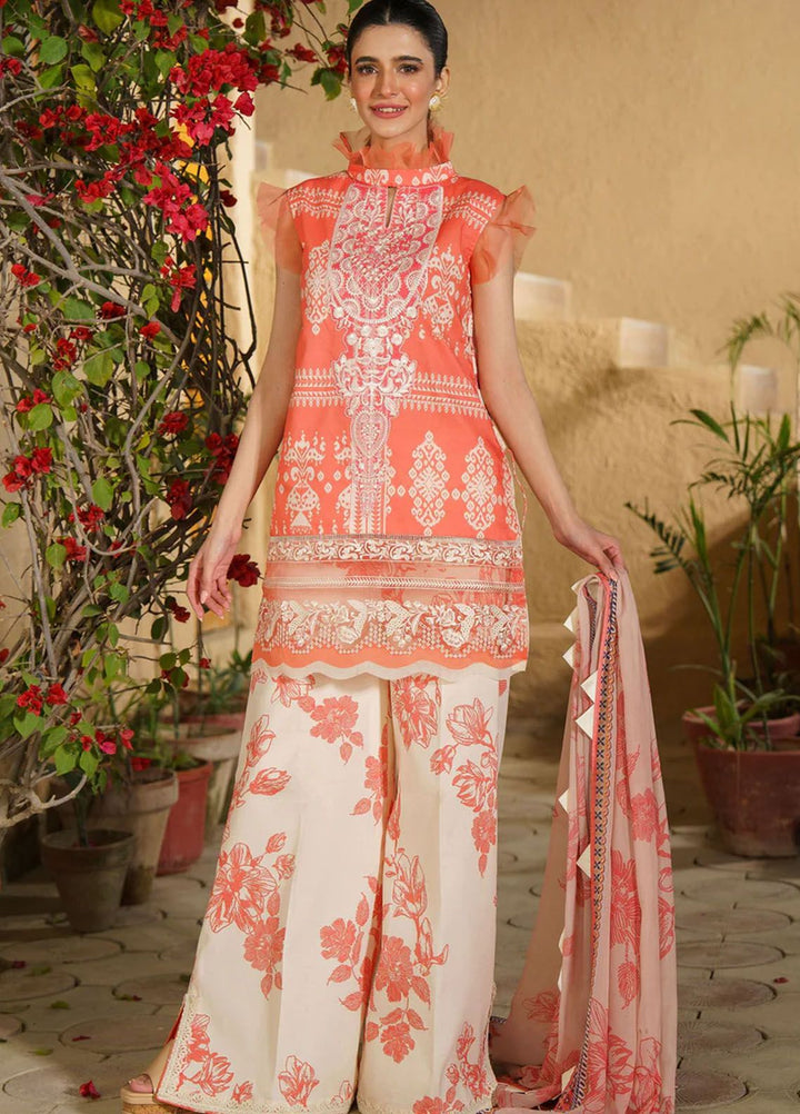 Meraki By Asifa Nabeel Embroidered Lawn Suits Unstitched 3 Piece AN24ML Dahlia - Spring Summer Collection