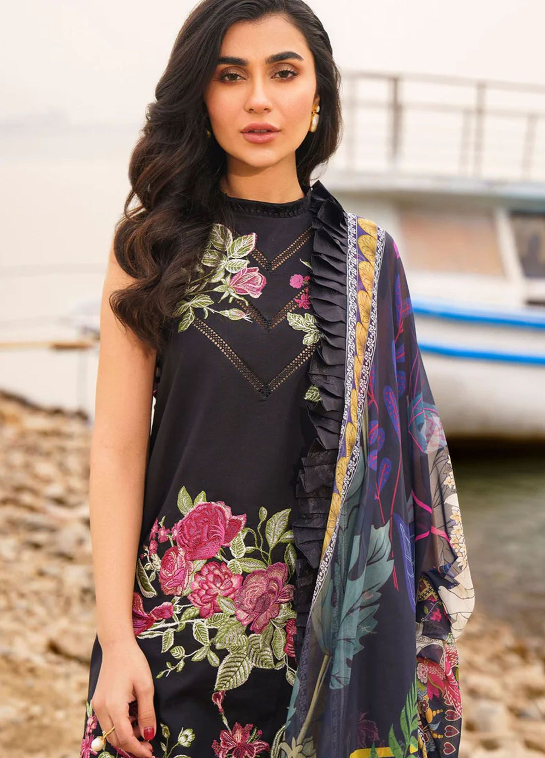 Meraki By Asifa Nabeel Embroidered Lawn Suits Unstitched 3 Piece AN24ML Daphne - Spring Summer Collection