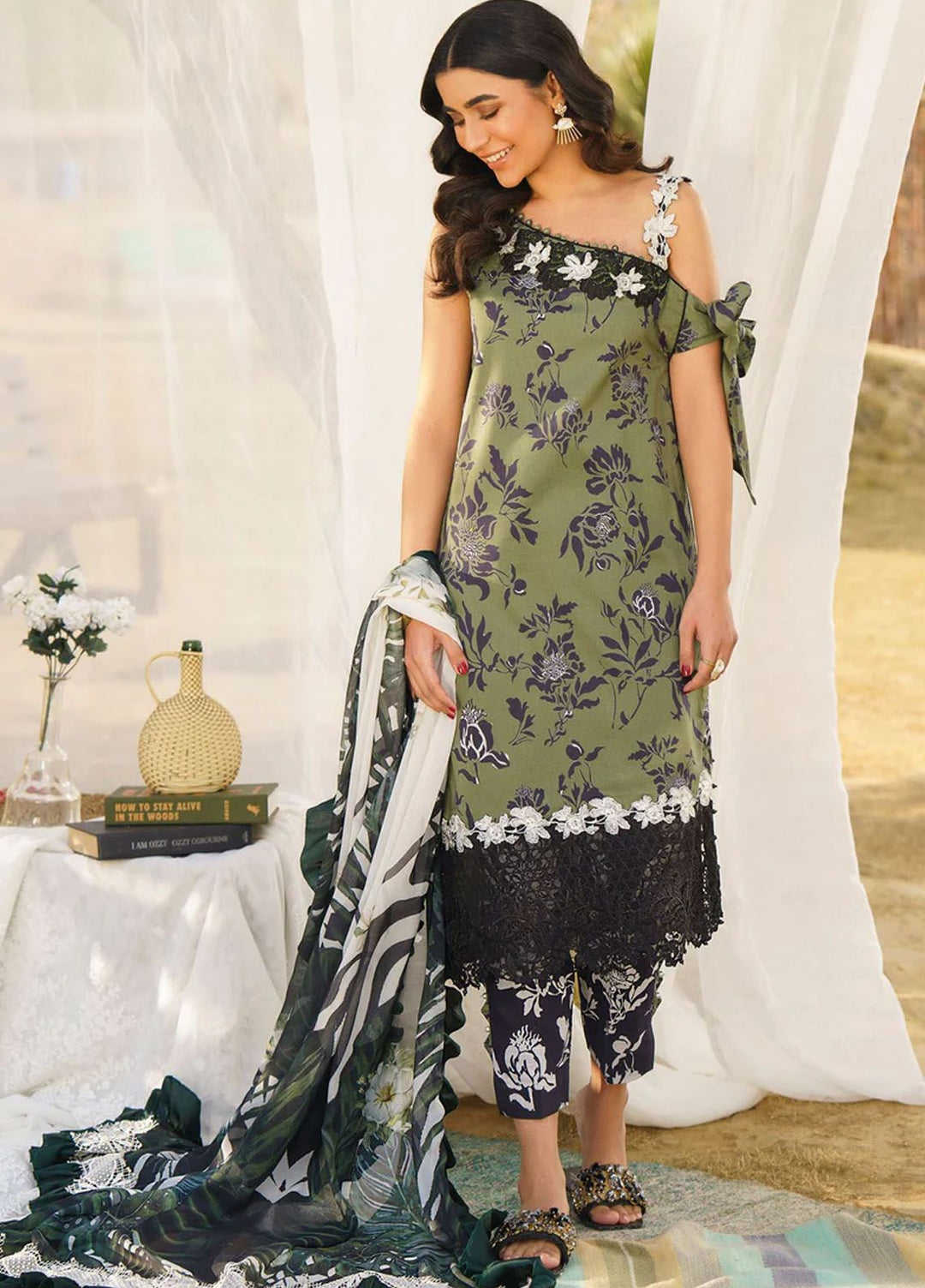 Meraki By Asifa Nabeel Embroidered Lawn Suits Unstitched 3 Piece AN24ML Darcy - Spring Summer Collection
