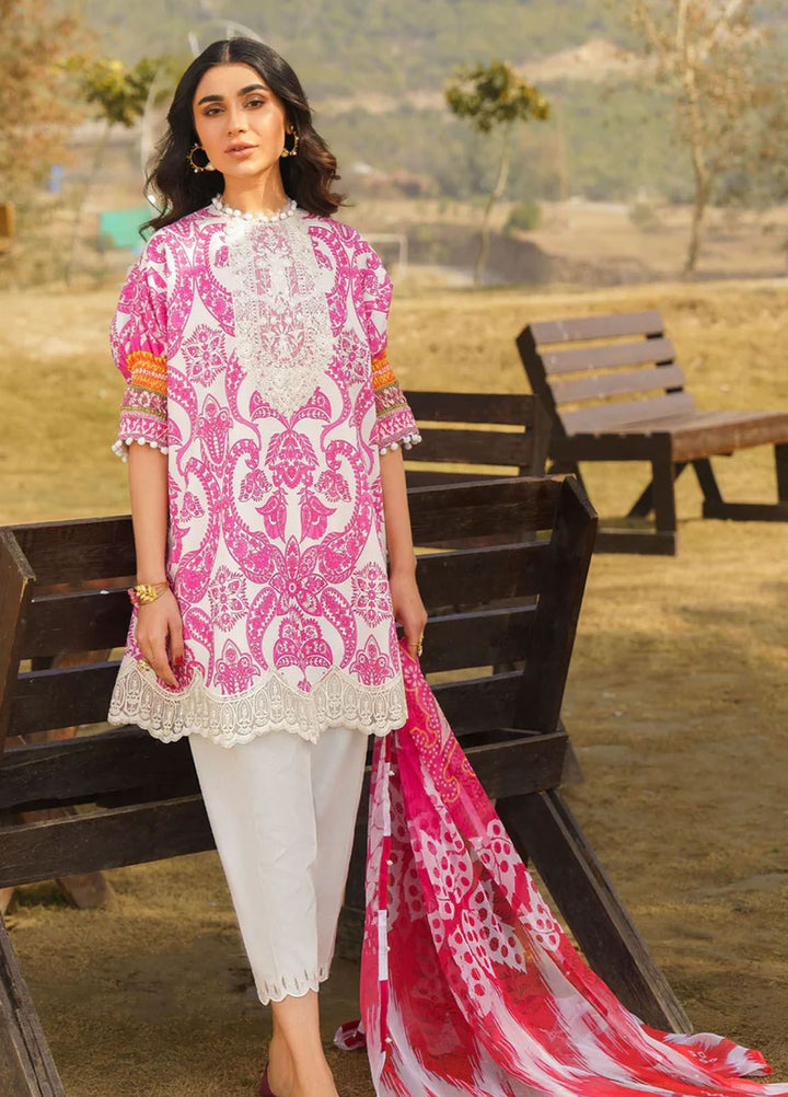 Meraki By Asifa Nabeel Embroidered Lawn Suits Unstitched 3 Piece AN24ML Fia - Spring Summer Collection