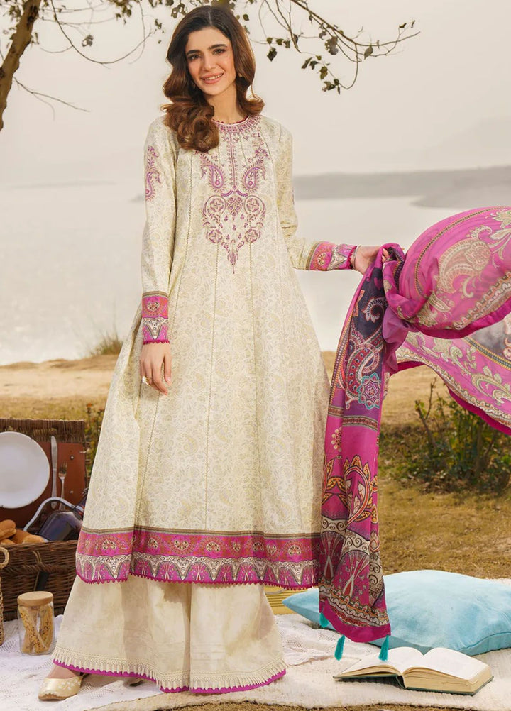 Meraki By Asifa Nabeel Embroidered Lawn Suits Unstitched 3 Piece AN24ML Irsa - Spring Summer Collection